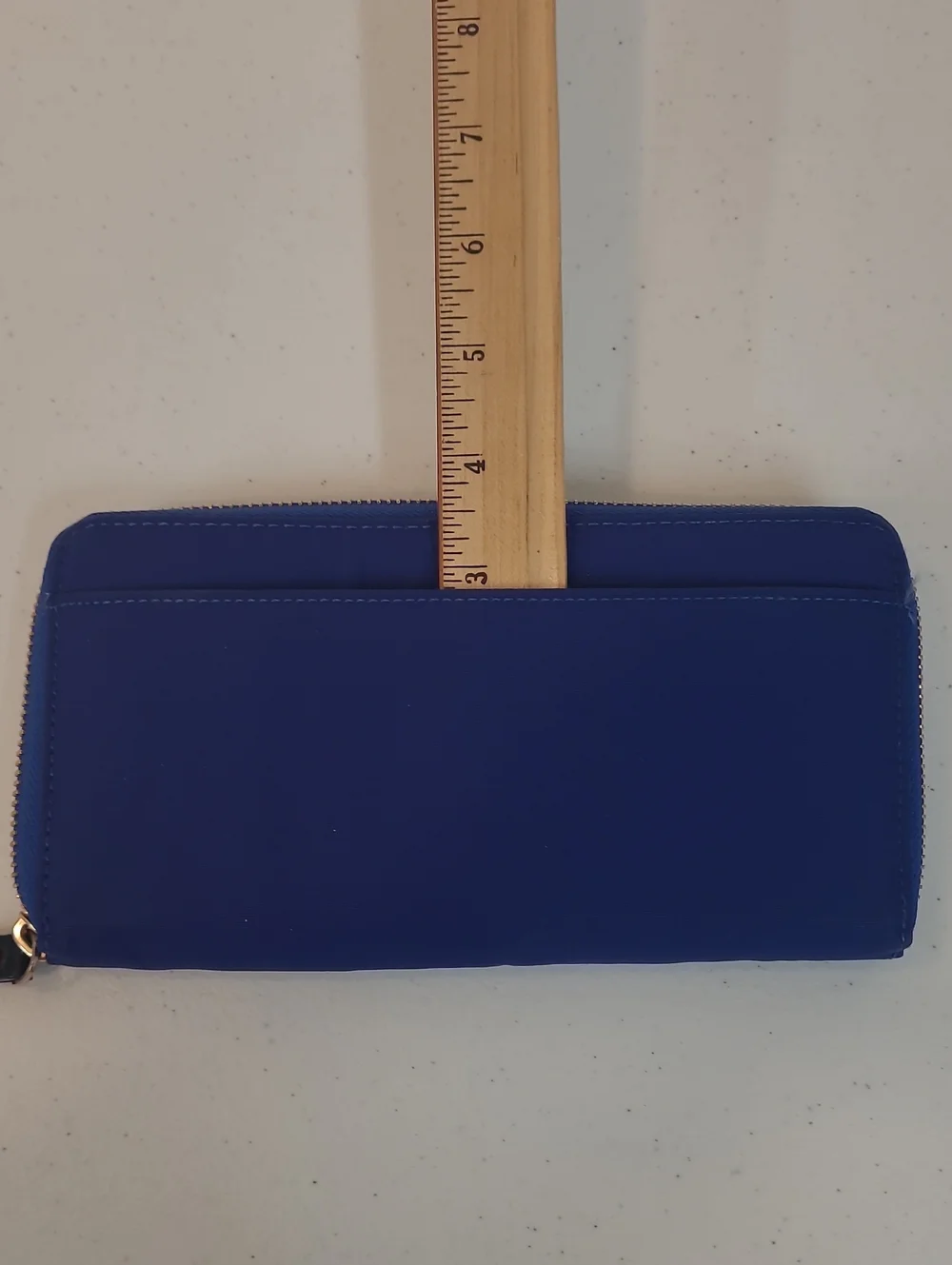 Kate Spade Leather Wellesley Neda Large Zip Wallet in Cobalt Blue w/Gold Accents